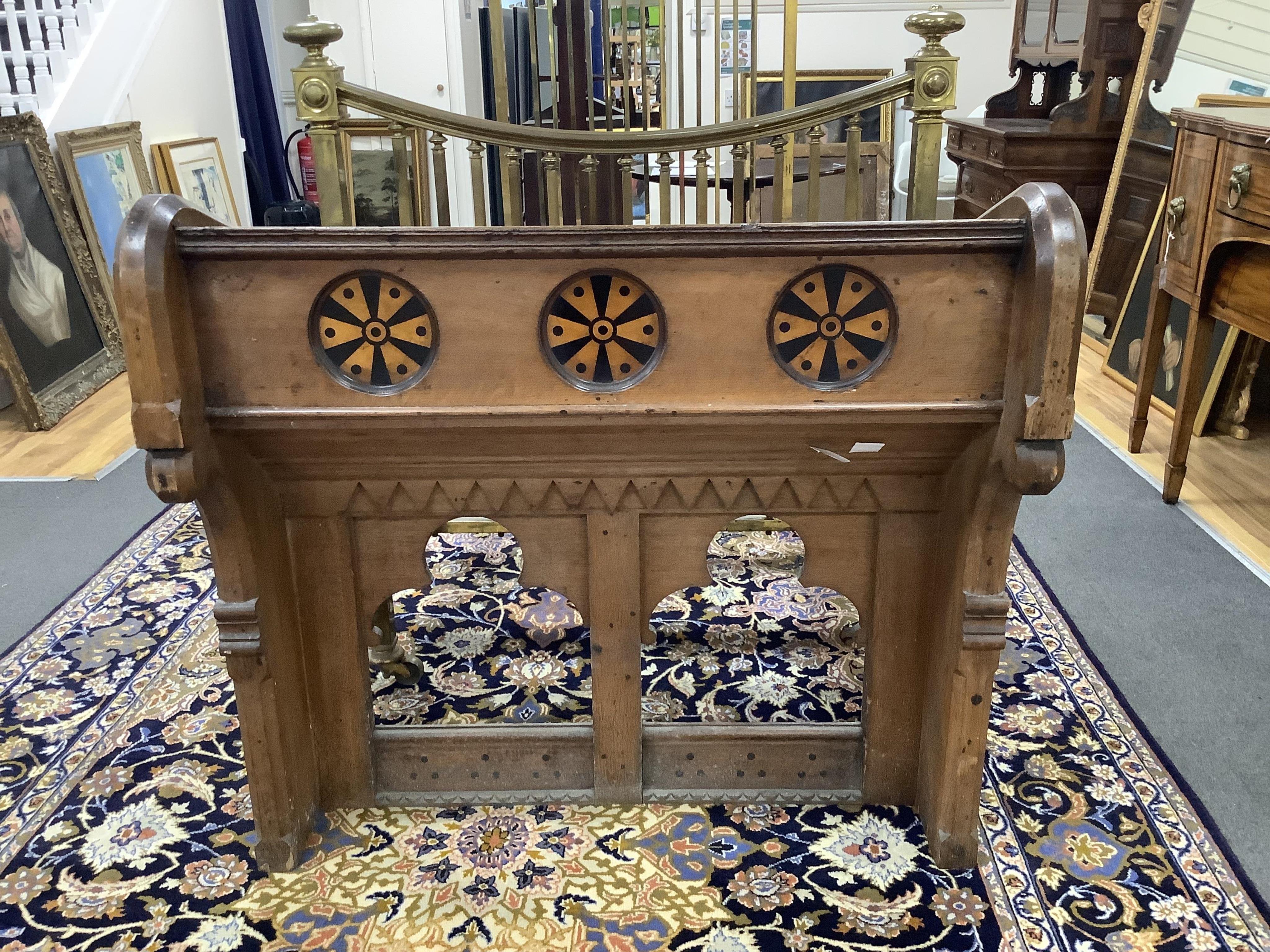 A Victorian Gothic revival lectern, width 102cm, depth 50cm, height 96cm. Condition - fair